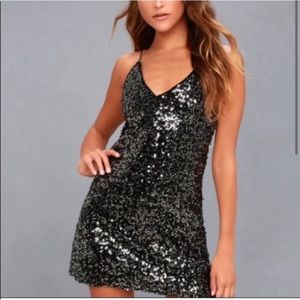 force of fashion black sequin dress